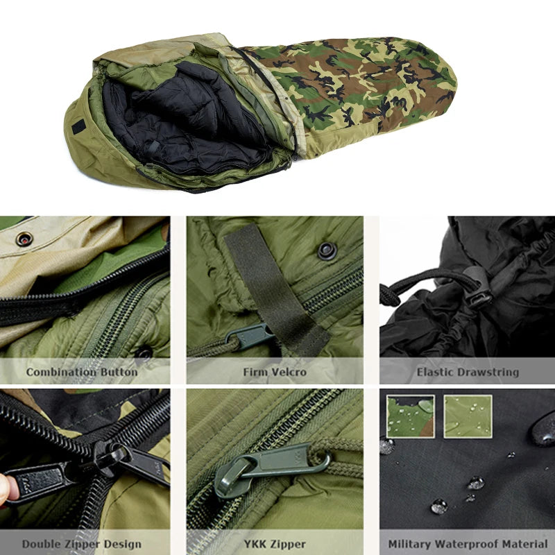 Modular Sleeping Bag with Liner- rated to minus 4 degrees Fahrenheit