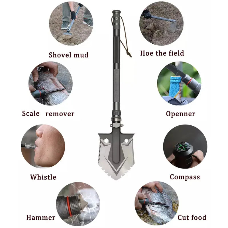 Folding Camp Shovel / Emergency Multi tool
