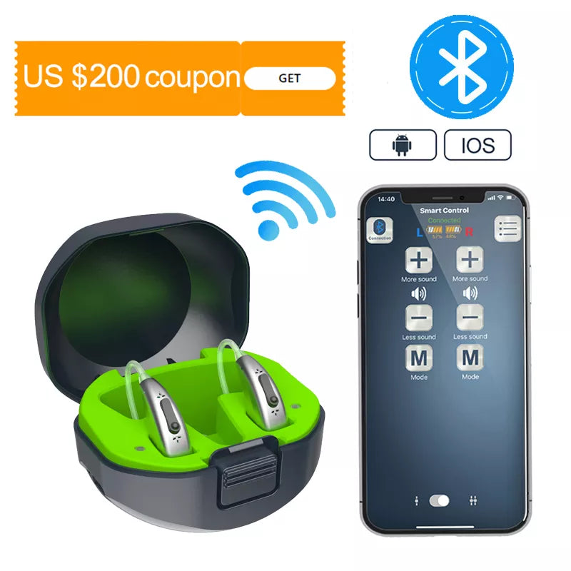 20 channel Rechargeable Bluetooth Digital Hearing Aids
