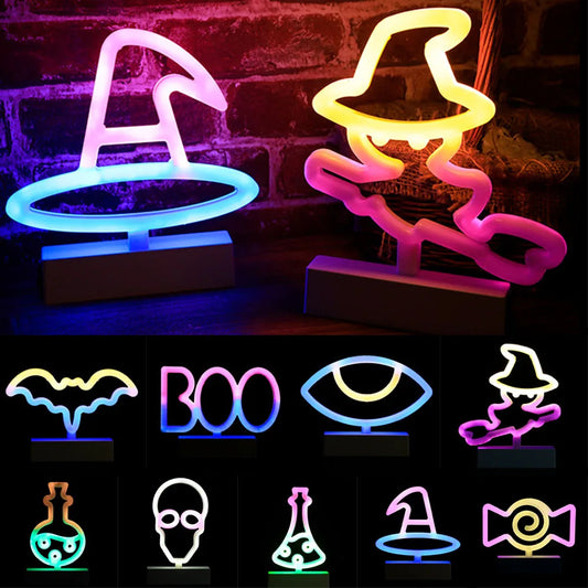 Battery Powered USB LED Neon Night Lights Signs