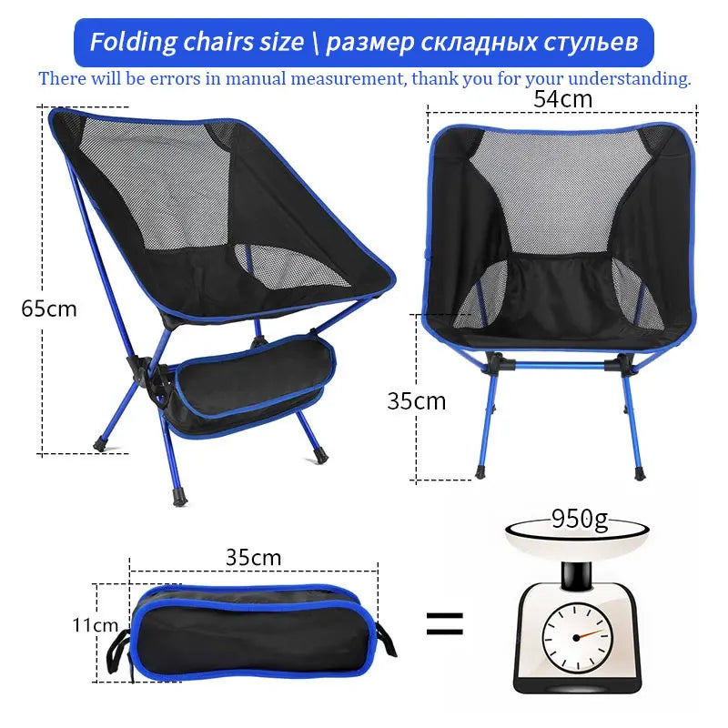 Ultralight Portable Folding Aluminum Camping Chair and Storage Bag