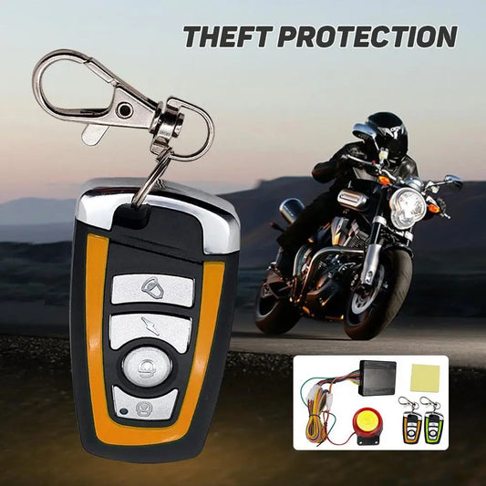 Universal Motorcycle Alarm System Scooter Two-way Anti-Theft Security Alarm System With Motor Start Remote Control Keychain