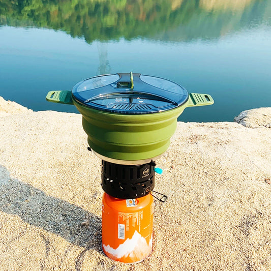 Foldable Portable Camping Cook Pot Open Fire