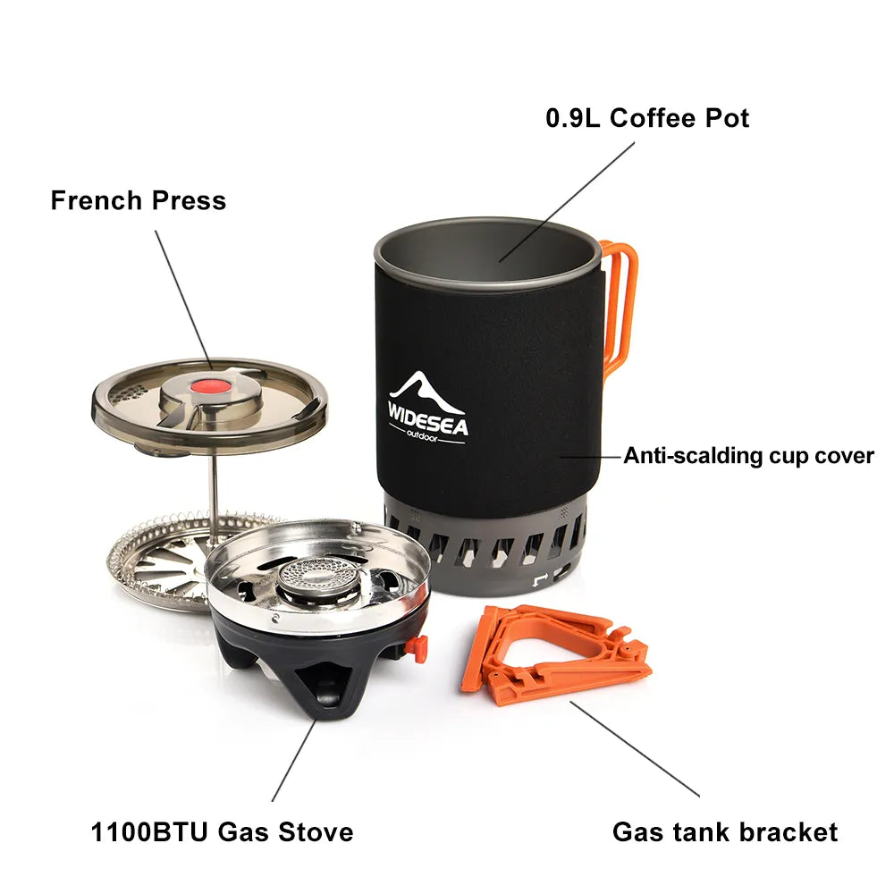 Camping Cooking System with Heat Exchanger