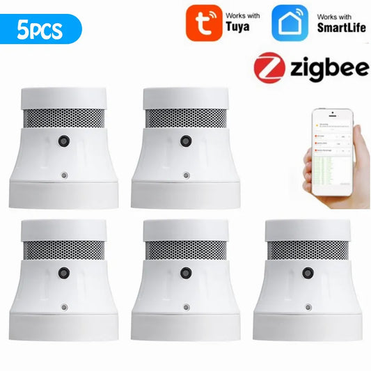 Zigbee Tuya Smart Smoke Detector Alarm Fire Protection Alarm