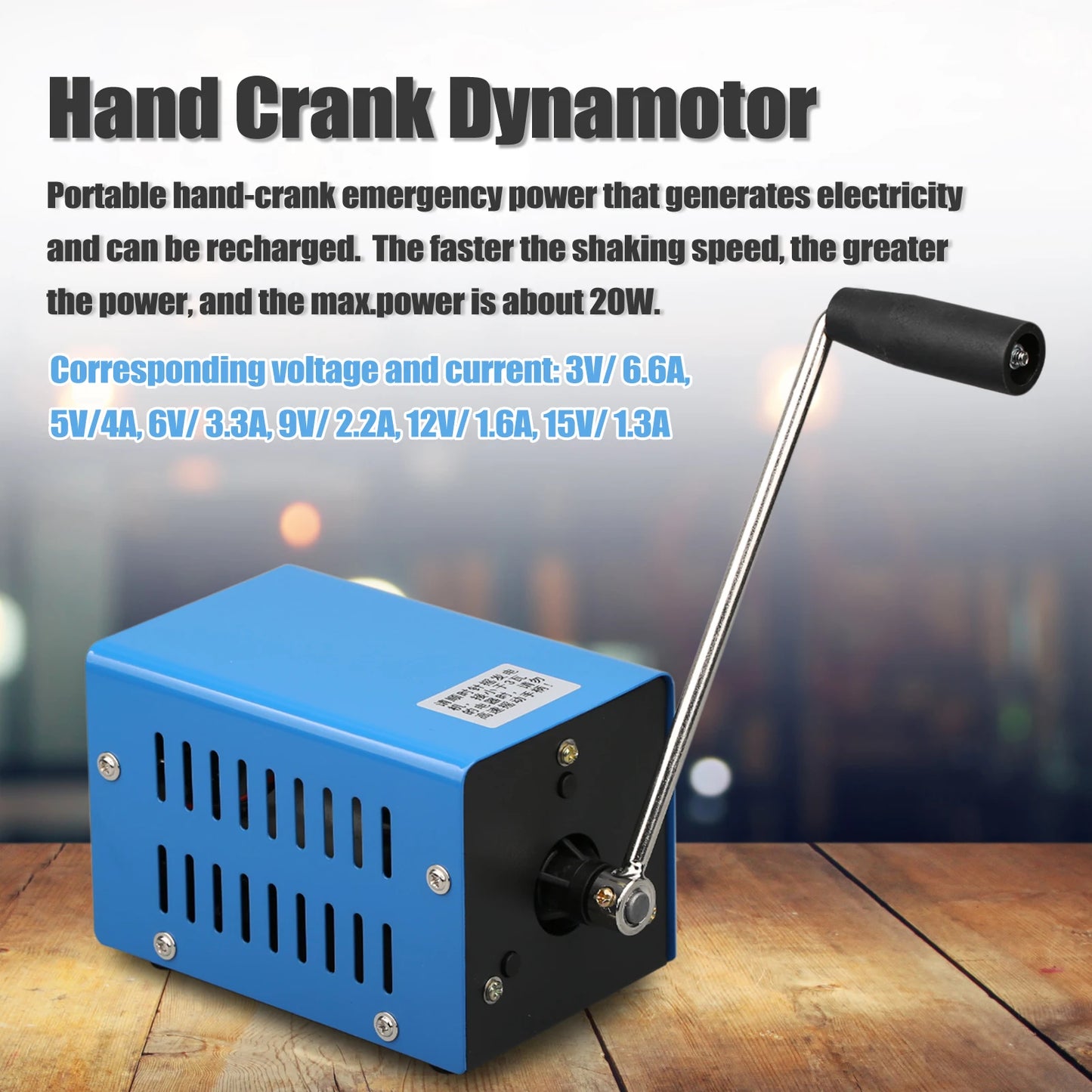 Emergency Hand Crank Portable Generator