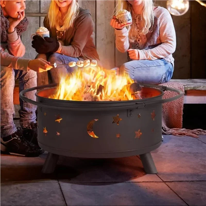 Iron Fire Pit Set Heating Equipment Camping Bowl