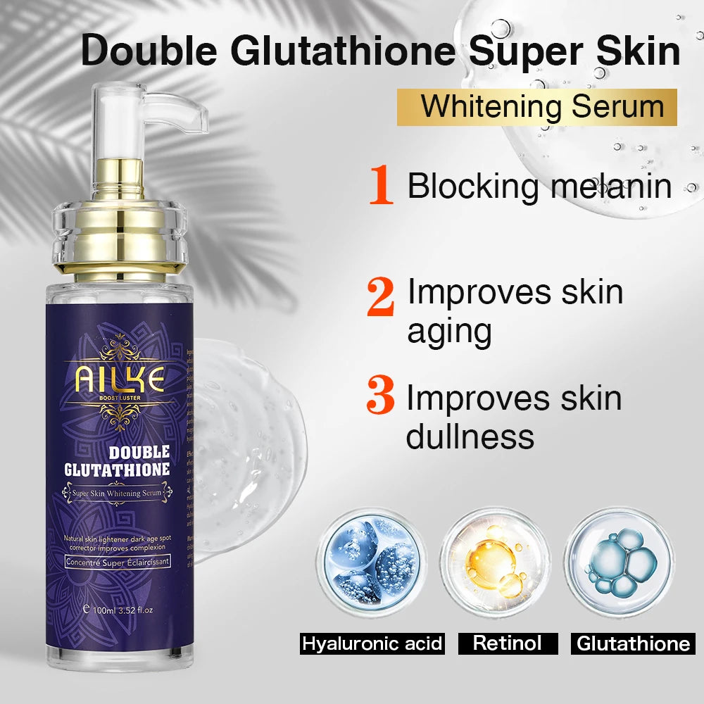 AILKE Bleaching Body Lotion With Double Glutathione for Brightening, Moisturizing, Dark Spot Removal