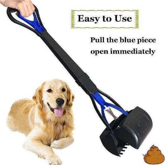 Pooper Scooper for Dog Jaw Clamp Heavy Duty Long Handle